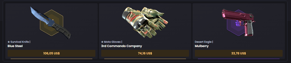 ★ Survival Knife­ | Blue Steel + ★ Moto Gloves­ | 3rd Commando Company­ + Desert Eagle­ | Mulberry