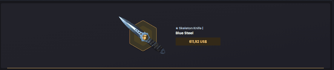 ★ Skeleton Knife­ | Blue Steel